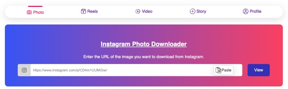 Save Insta ist ein Tool, um Instagram Posts herunterzuladen.