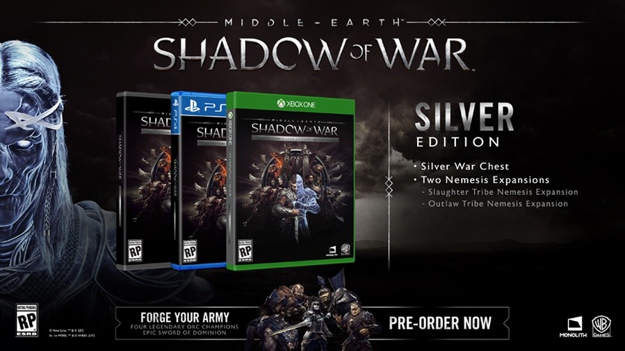 Die Silber-Edition von Mittelerde: Schatten des Krieges enthält zwei Erweiterungen und eine DLC-Kiste.