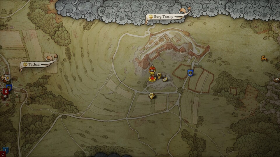 Den Schatz findet ihr im Steinbruch unter Burg Trosky.