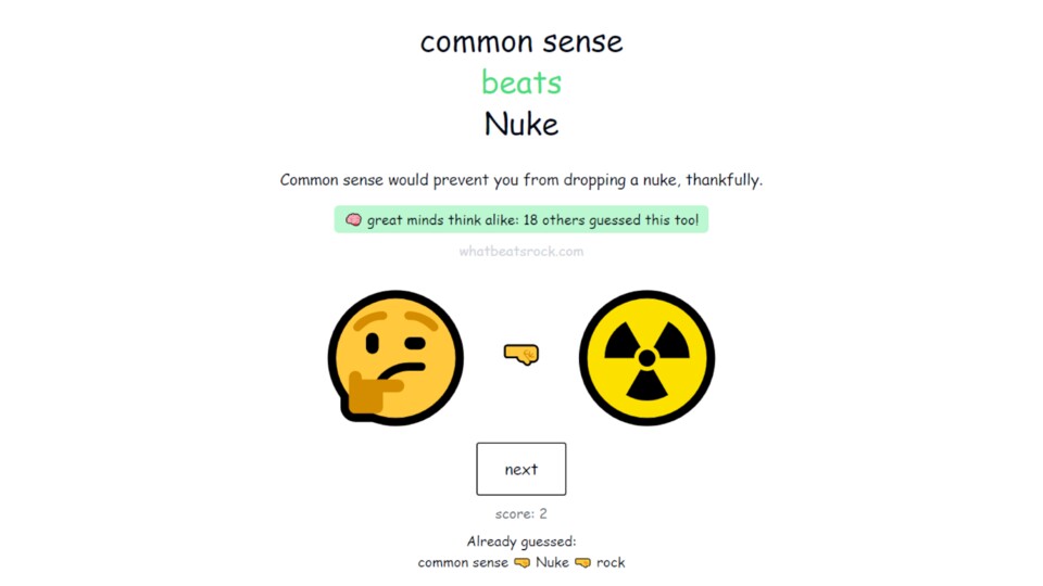 Gesunder Menschenverstand schlägt jede Bombe.