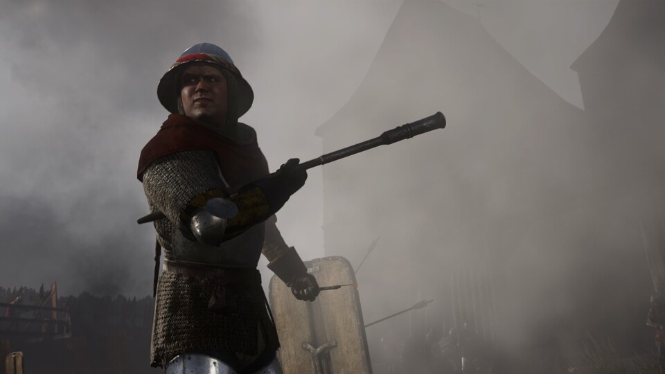 Später im Spiel könnt ihr mit einer primitiven Feuerwaffe um euch schießen.
