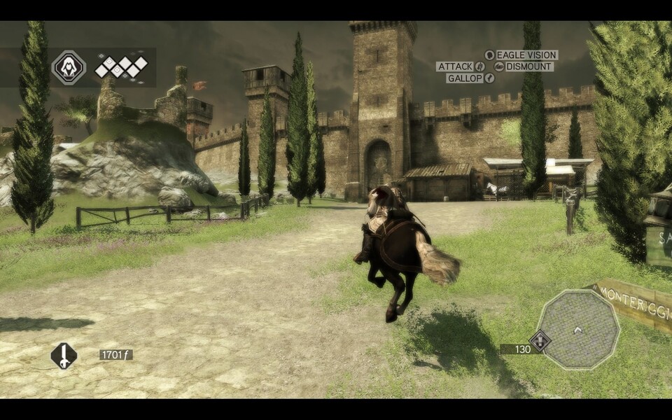 In Assassin’s Creed 2 sind Sie nur noch selten zu Pferde unterwegs.