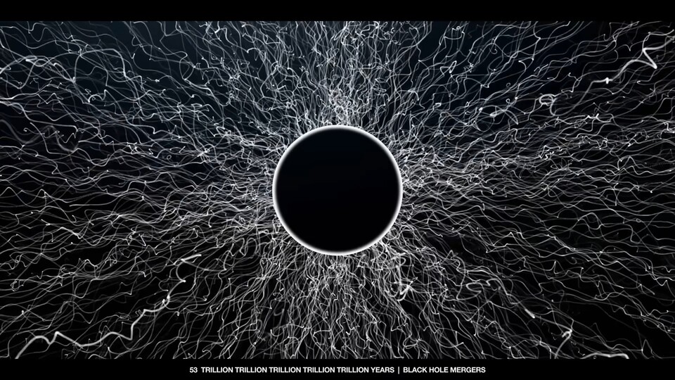 Bildhafte Darstellung der Hawking-Strahlung. (Bildquelle: YouTubemelodysheep)