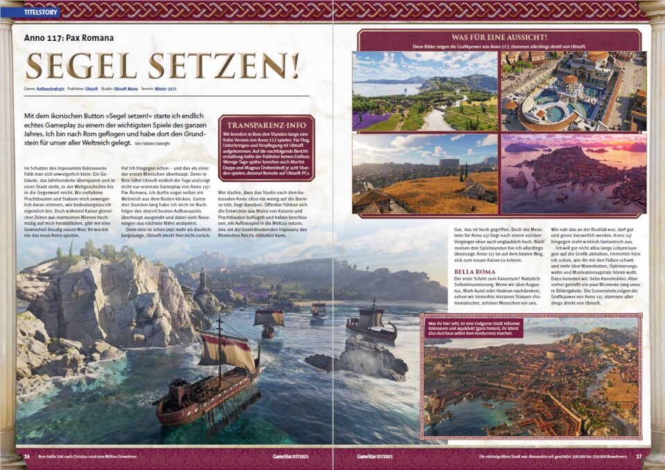 Wir waren in Rom, um Rom zu spielen.