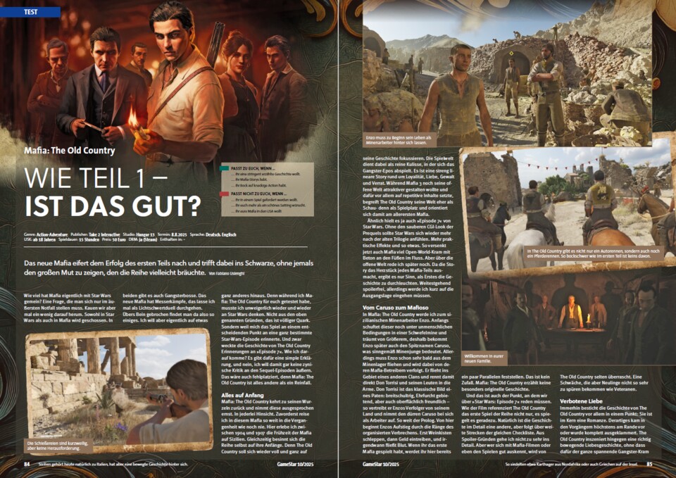 The Old Country spielt auf Sizilien. Und auf Pferderücken.