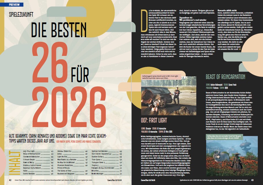 Eine 02 ohne Vorschau-Strecke über die potenziellen Hitspiele des Jahres ist keine 02.