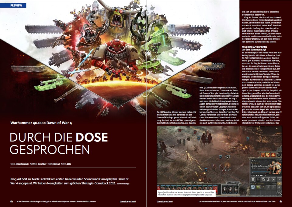 Ja, auch der Sound ist in Dawn of War wichtig!