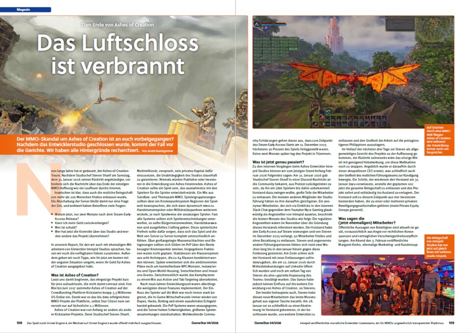 Es ist eine durch und durch wilde Geschichte, die Story von Ashes of Creation.