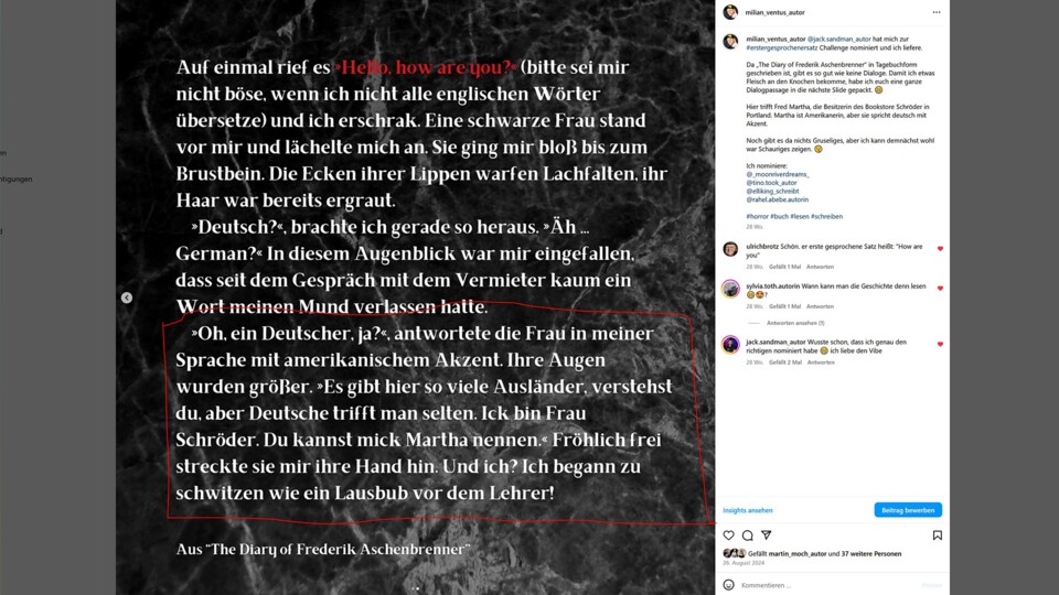 Ich male über den Text und der Kasten sieht einfach Mist aus. Deswegen habe ich mir angewöhnt, einfach nur eine gerade, senkrechte Linie zu machen, was nicht immer eindeutig macht, was ich markieren will.