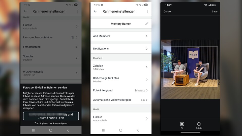 Im rechten Screenshot seht ihr, dass ihr den Bildausschnitt frei wählen kann. (Bildquelle: Maxe S., GameStar)