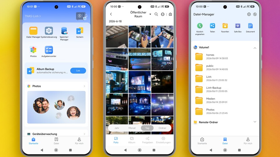 Die Smartphone-App von Terramaster.