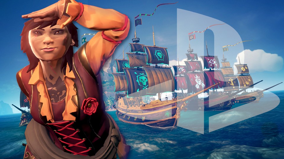 In Sea of Thieves sind am Horizont schon die Segel vieler PlayStation-Piraten zu erkennen.