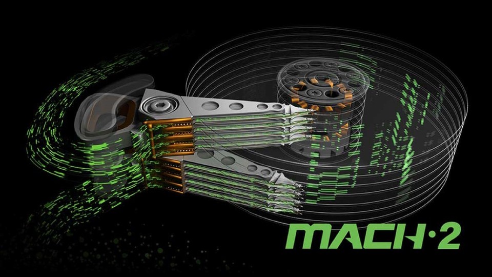 Die Mach.2-Technologie soll HDDs revolutionieren (Bild: Seagate).