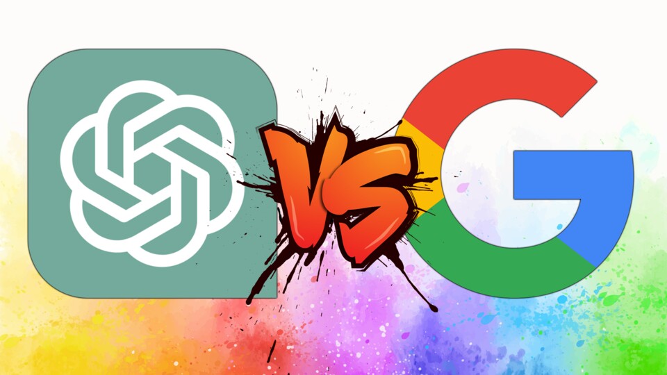 OpenAi legt sich indirekt mit Google an. (Bild: OpenAI | Google)