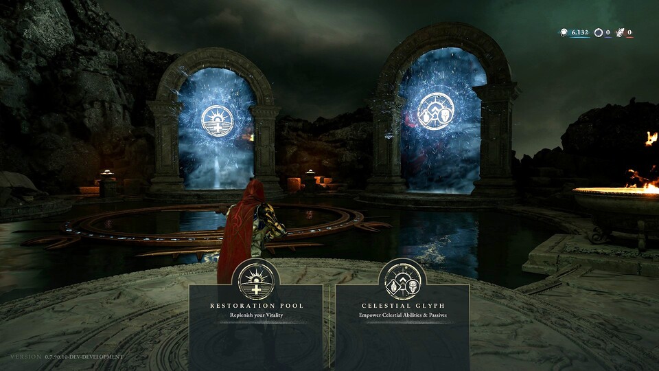 Zwischen den einzelnen Levelzonen wählen bestimmte Upgrades für unsere Waffen, Rüstungen und Spezialfähigkeiten.