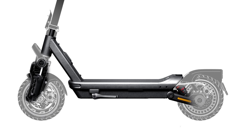 Die zweifache hydraulische Federung verleiht dem MAX G3 D ein ruhiges Fahrgefühl selbst auf unebenen Strecken wie z.B. einigen unserer Radwege.