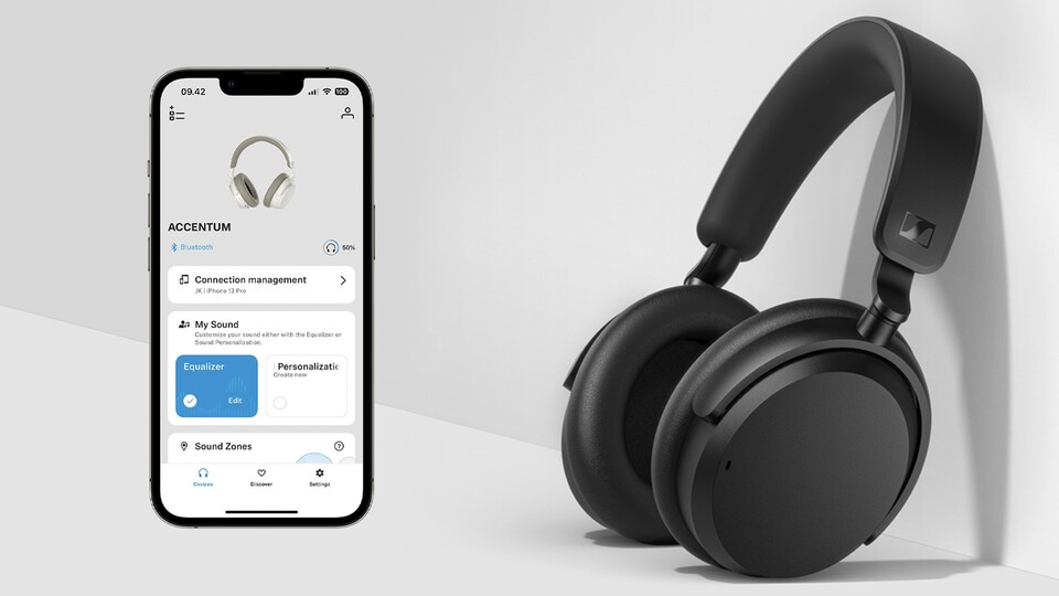Mit der leicht zu bedienenden Sennheiser-App könnt ihr den Sound millimetergenau auf eure Bedürfnisse zuschneiden!