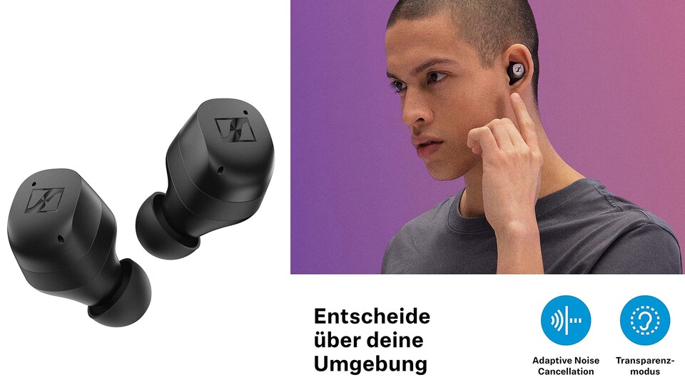 Earbuds der Extraklasse: So gut wie diese klingt fast keiner. Dank aptX Bluetooth-Audiocodec und viel Erfahrung macht Sennheiser Musikhören zum Erlebnis.