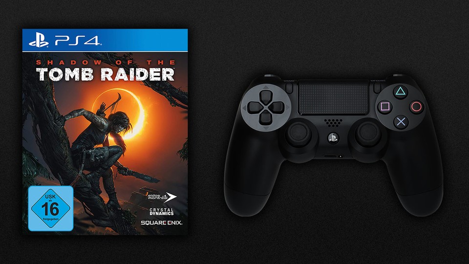 Shadow of the Tomb Raider mit PS4 Controller für 52 €