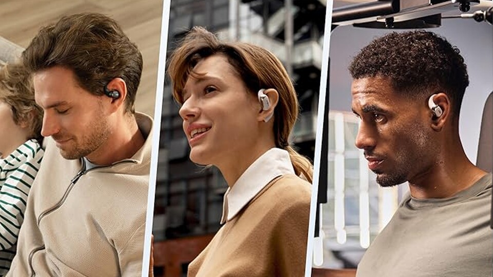 The new headphones from Shokz are available in black and white - somehow fitting because they want to combine two opposites in one device. (Image source: Shokz)