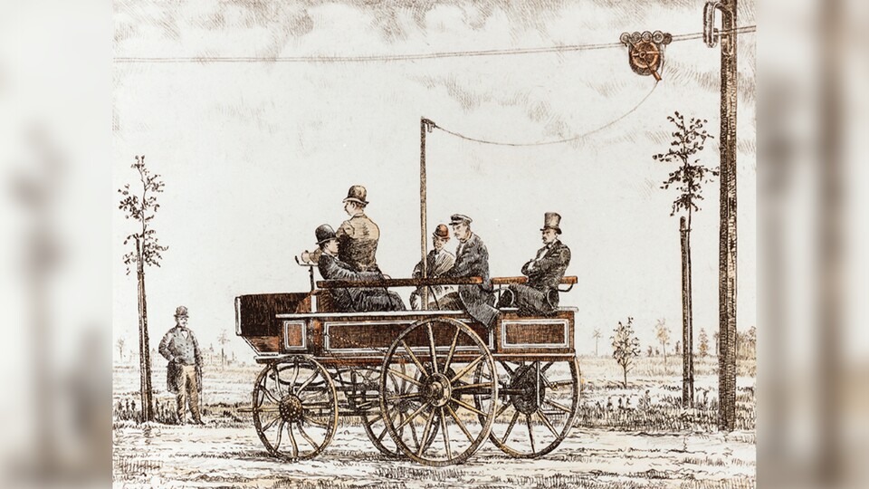 Elektronisch, ja, aber ohne Batterien, sondern mit Oberleitungen. (Bildquelle: SiemensWikiCommons)