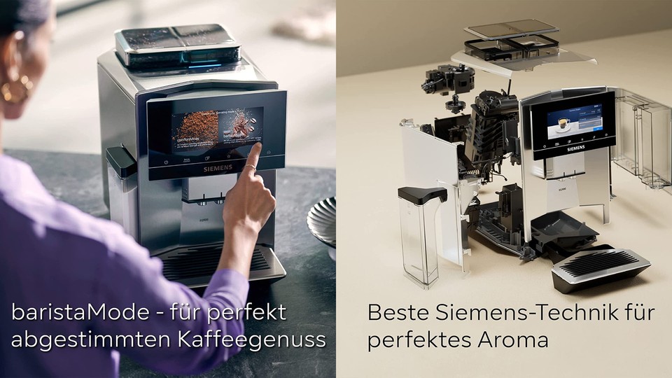 So many options and yet very easy to use: With the Siemens EQ900 you will become a professional.