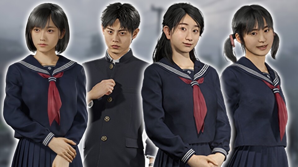 Von links nach rechts seht ihr hier die Charaktere von Silent Hill f: Hinako, Shu, Rinko und Sakuko (die später noch wichtig wird).