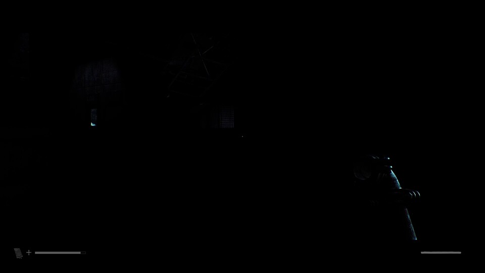 Das ist ein echter Screenshot aus dem Spiel. Einige Abschnitte verbringe ich einfach in kompletter Dunkelheit.