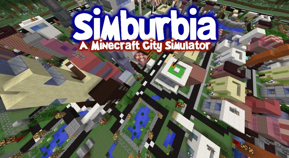 Die Custom-Map Simburbia bringt das Spielprinzip von SimCity in die Klötzchenwelt von Minecraft.