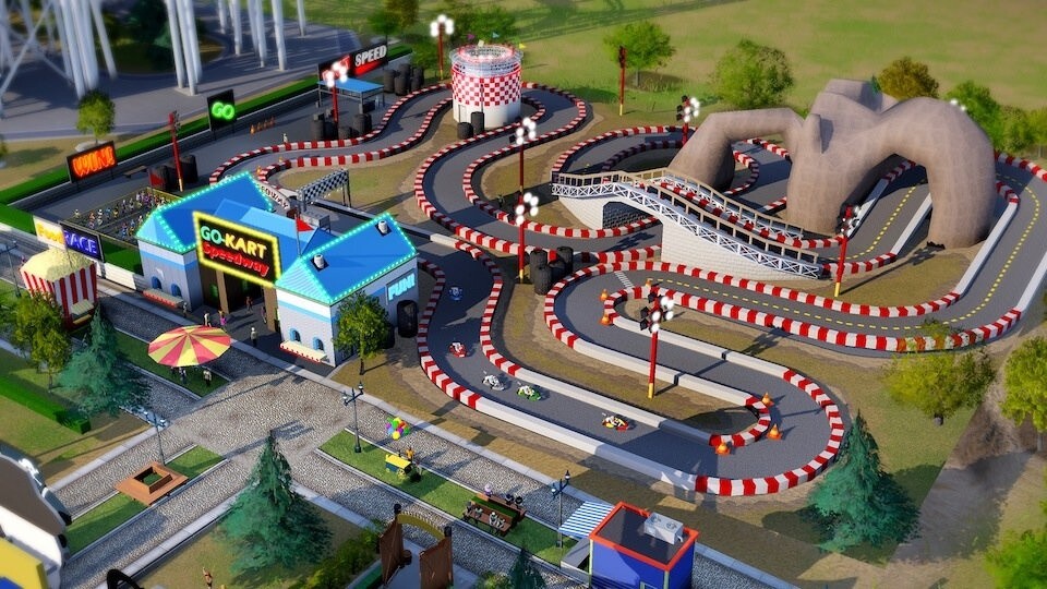 Im Freizeitpark-DLC zu SimCity können Spieler ihren eigenen Park gestalten.