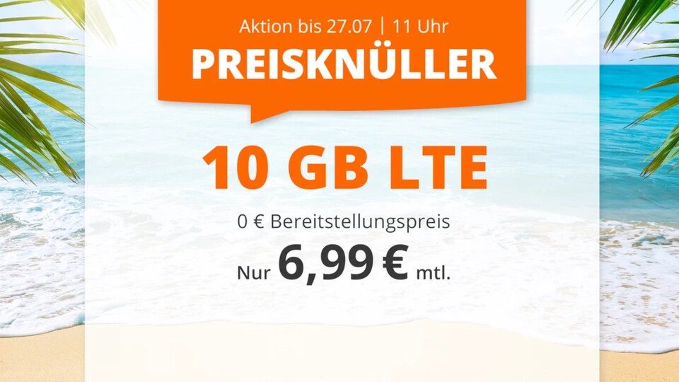 Sim.de: 10 GB ohne Flat für 6,99 Euro.