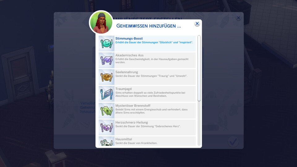 Das Geheimwissen beeinflusst unter anderem die Stimmung eurer Sims.