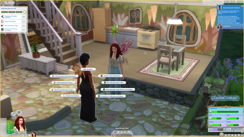 Viele der Diagnoseoptionen sind selbst für Sims-Verhältnisse abgedreht.