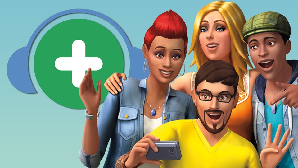 Natalie, Micha und Markus (Abbildung ähnlich) diskutieren über Die Sims.
