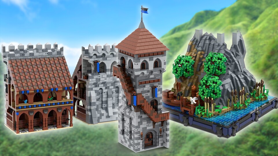 Der Stall, der Turm und selbst Ausschnitte aus dem Felsen könnten ein eigenes Set sein. Hier ist alles in einem!