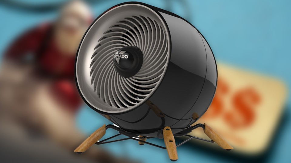 Fan heaters don't have to be a visual affront, but can also be real eye-catchers, like this aesthetic example here.