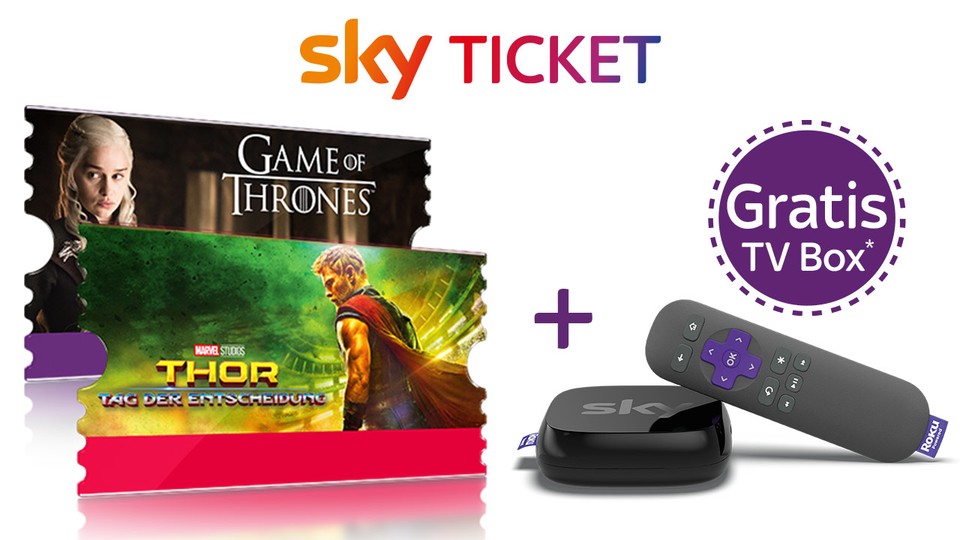 Das neueste Sky Ticket-Angebot für Filme und Serien mit TV-Box.