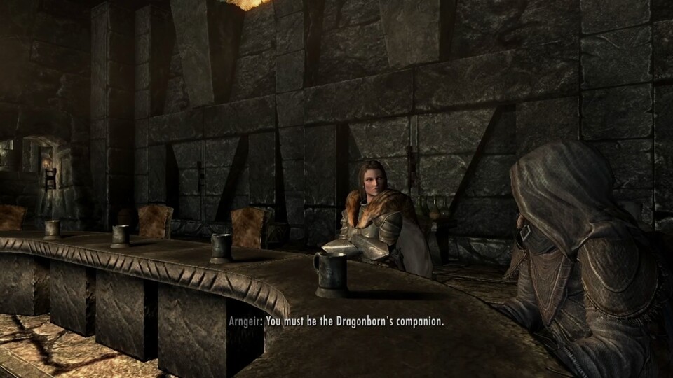 NPCs, die mithilfe eines Sprachmodells wie ChatGPT ihre Umgebung kommentieren, sind bereits durch Mods wie Mantella möglich. (Quelle: Nexus Mods)