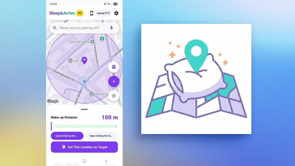 Die App schlägt kurz vor dem eigentlichen Ziel Alarm. (Bildquelle: MFRKNDGN SOFTWARE)