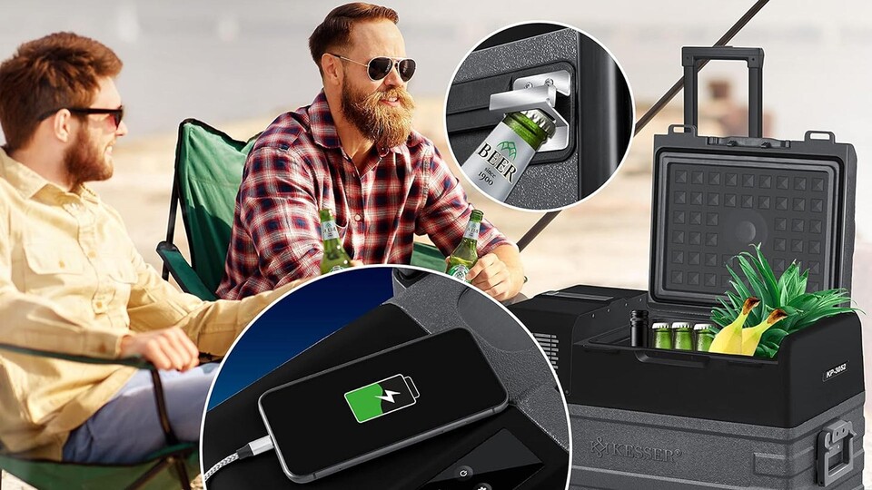 Mehr als nur kühlen: Dieses Gadget kann auch euer Handy laden und Bierflaschen öffnen.