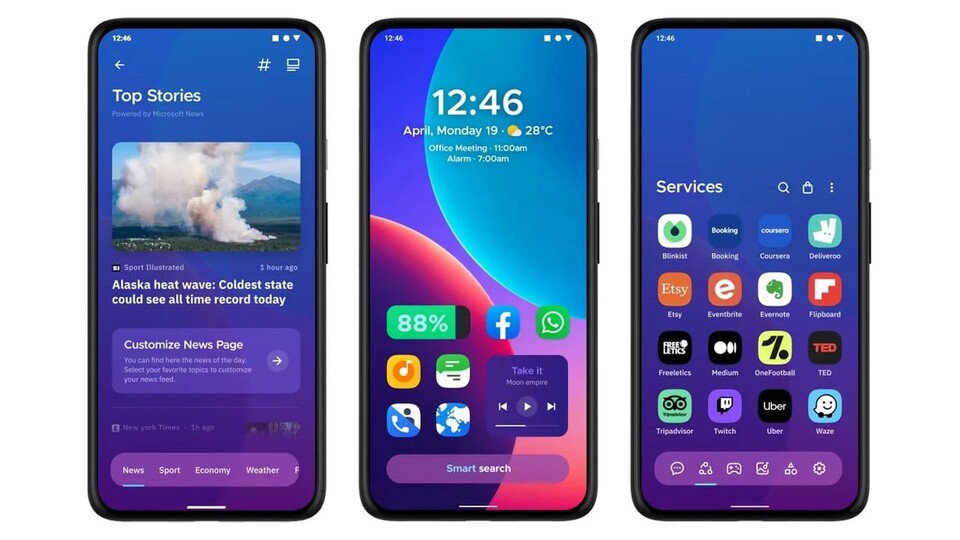 Der Smart Launcher 6 kann auch bunt sein. Das Aussehen liegt dabei völlig in eurer Hand.