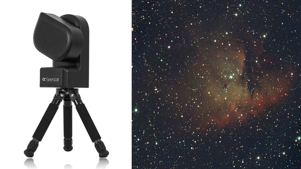 Der Emissionsnebel im Sternbild Kassiopeia, aufgenommen von Matze Schmidt mit einem ZWO Seestar S50. Nach 60 Minuten ist die Abbildung dieses anspruchsvollen Objekts noch nicht ideal. Je mehr Zeit man dem Smart-Teleskop lässt, desto deutlicher wird so ein Nebel.