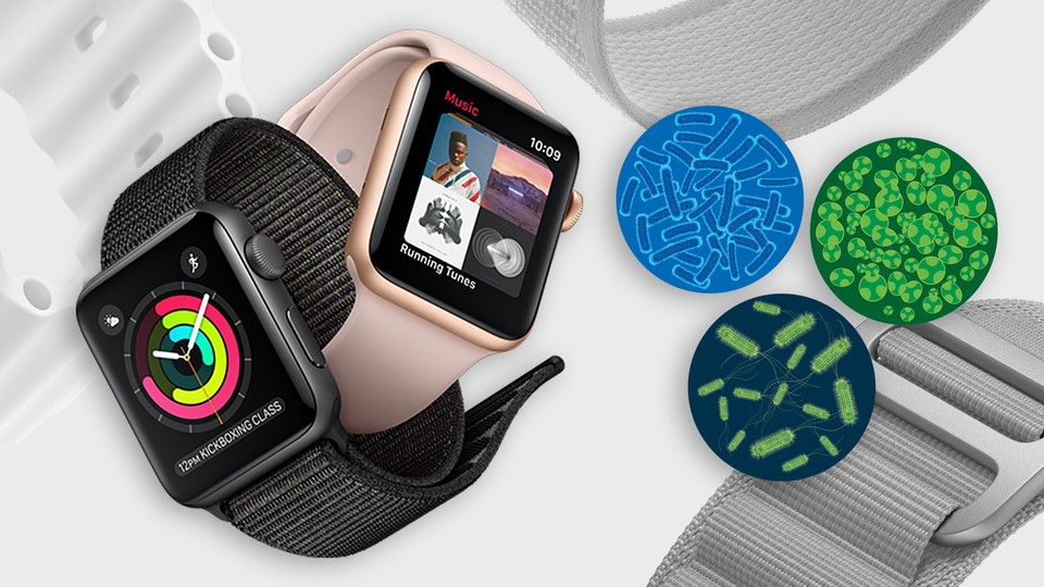 Smartwatch straps are often perfect breeding grounds for bacteria - especially in summer.  (Image: Apple)