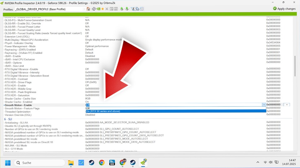 Auch wenn hier noch steht, dass die Funktion nur mit einer RTX-5000-GPU funktioniert, klappt sie bereits mit RTX 4000.
