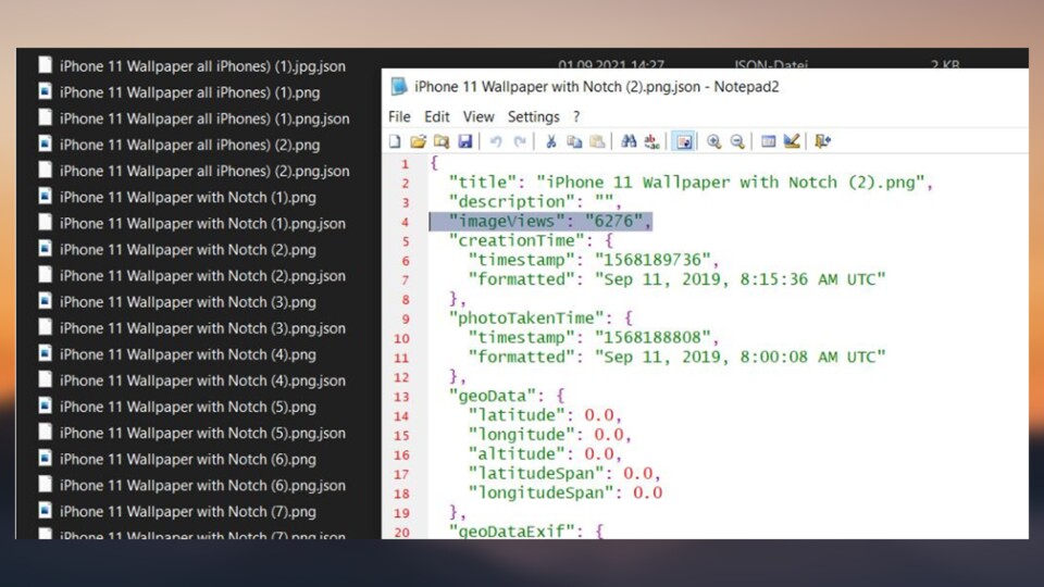 »imageViews« in der vierten Zeile verrät euch, wie begehrt euer Medieninhalt bis dato war. (GoogleWatchBlog)
