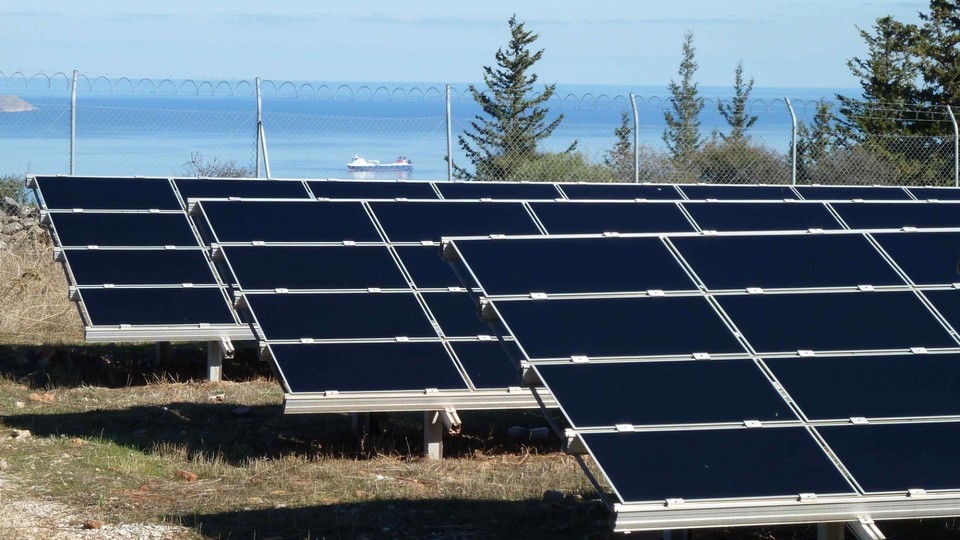 The field test was carried out on the PV system on Rhodes, Greece.  (Source: Solar Capital)