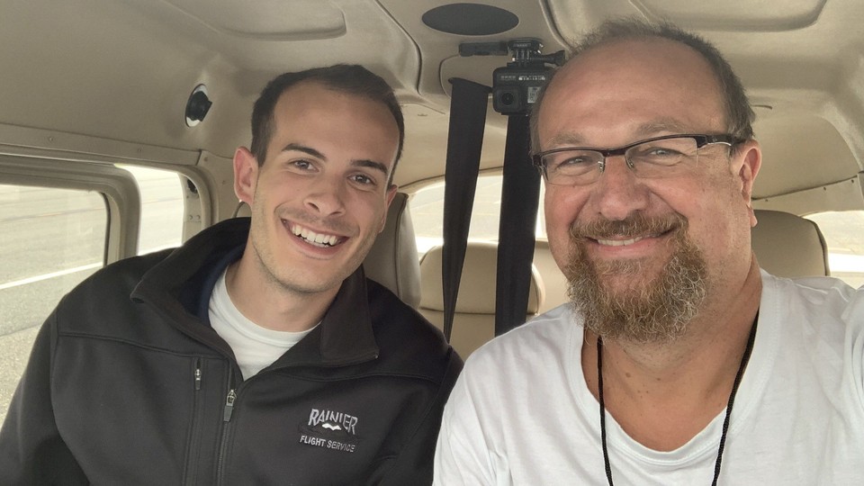 Realitätscheck in der Cessna, mit meinem Fluglehrer Jordan.