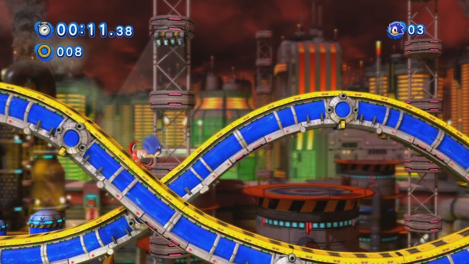 Die 2D-Neuinterpretation des Levels Chemical Plant zeigt die schicke Grafik von Sonic Generations.
