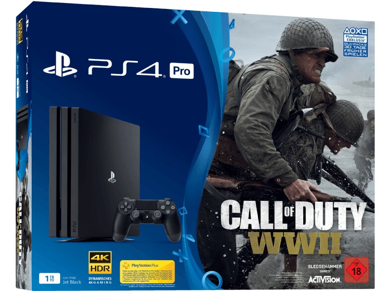 PlayStation 4 Pro 1TB mit CoD: WWII für nur 377 € bei MediaMarkt