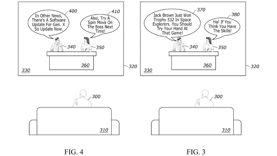Zwei Beispieldialoge aus dem Patent.